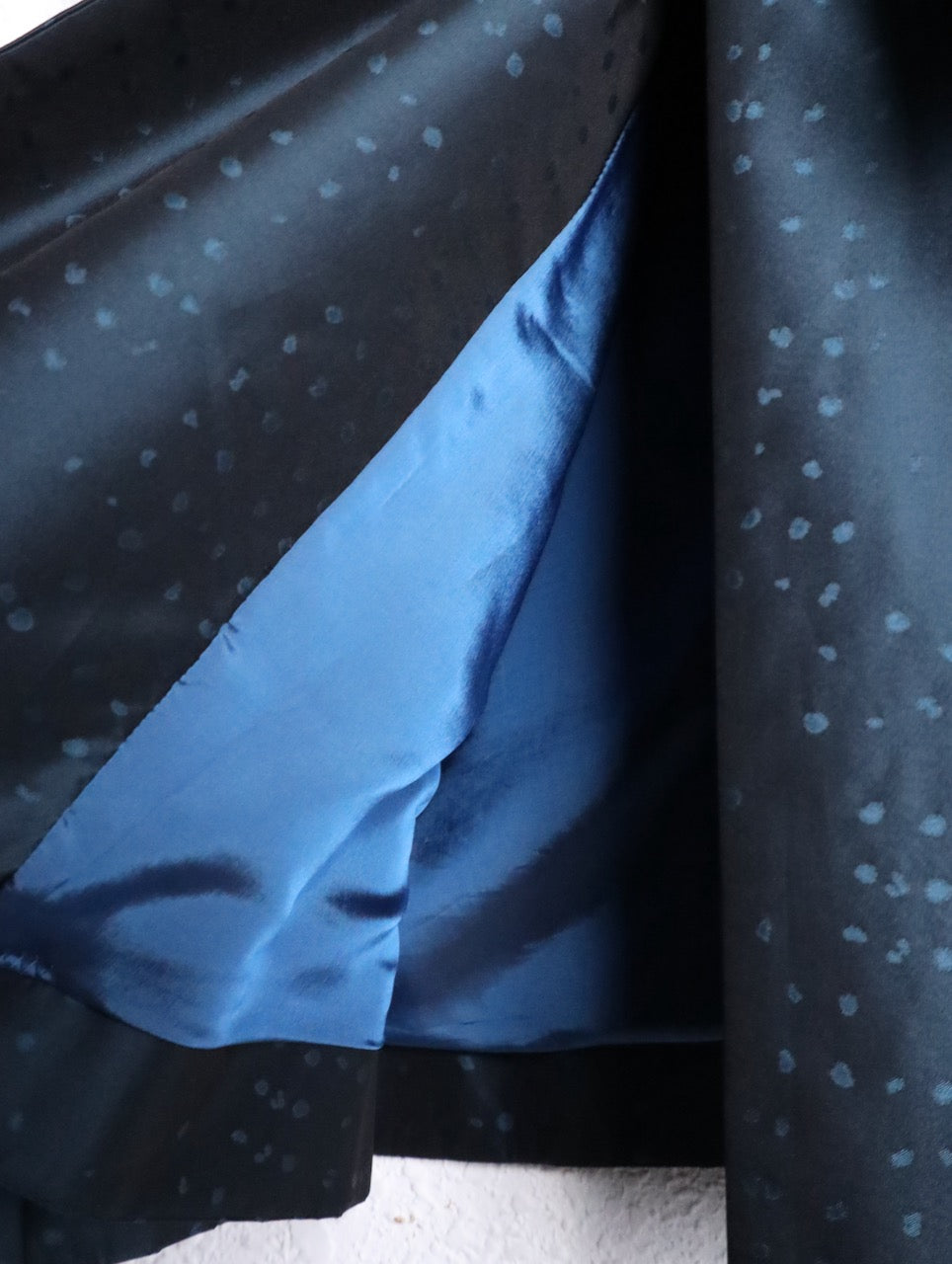 ISSEY MIYAKE silk middle coat tamamushi blue