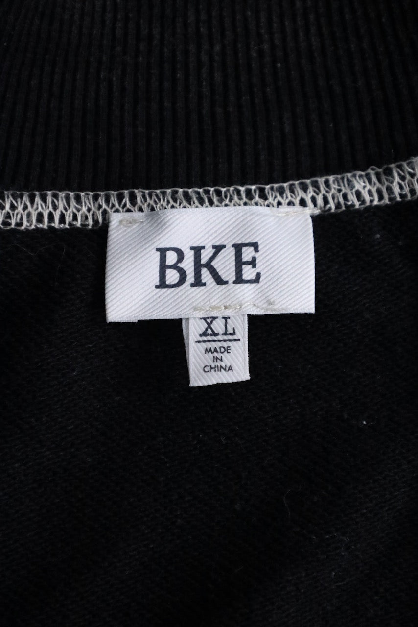 ombre textile switch over zip jacket black-white