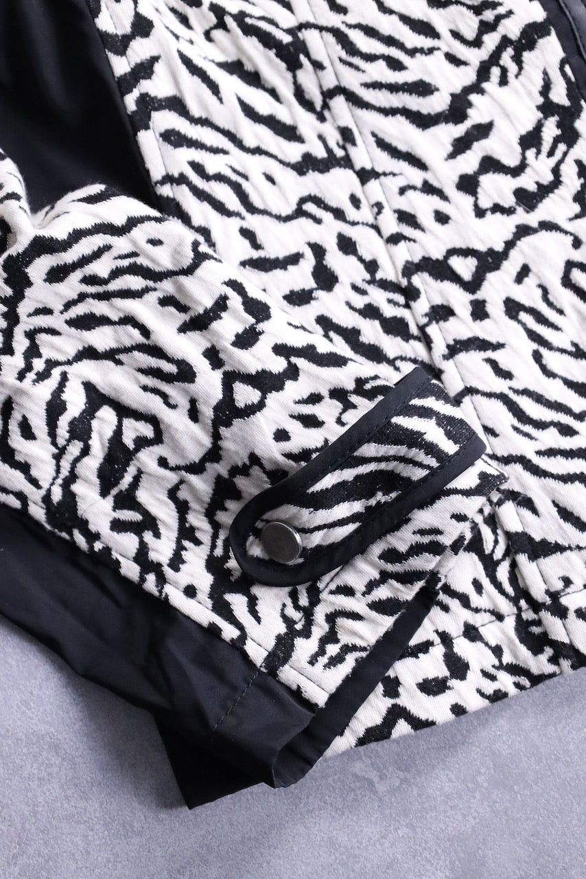 CHICO'S zebra pattern jacket white-black