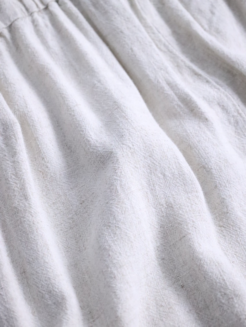 linen cotton wide straight easy pants ivory