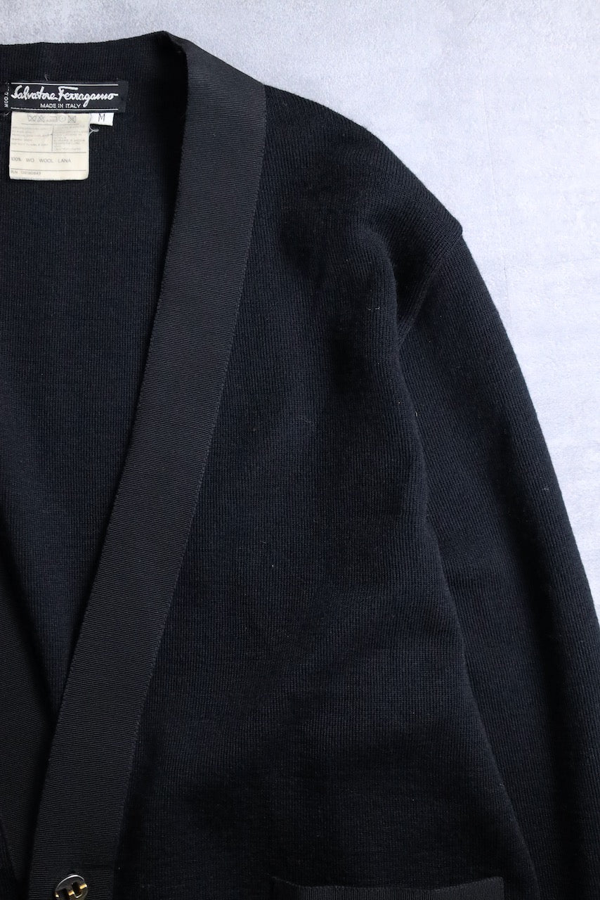 Ferragamo knit cardigan pocket black
