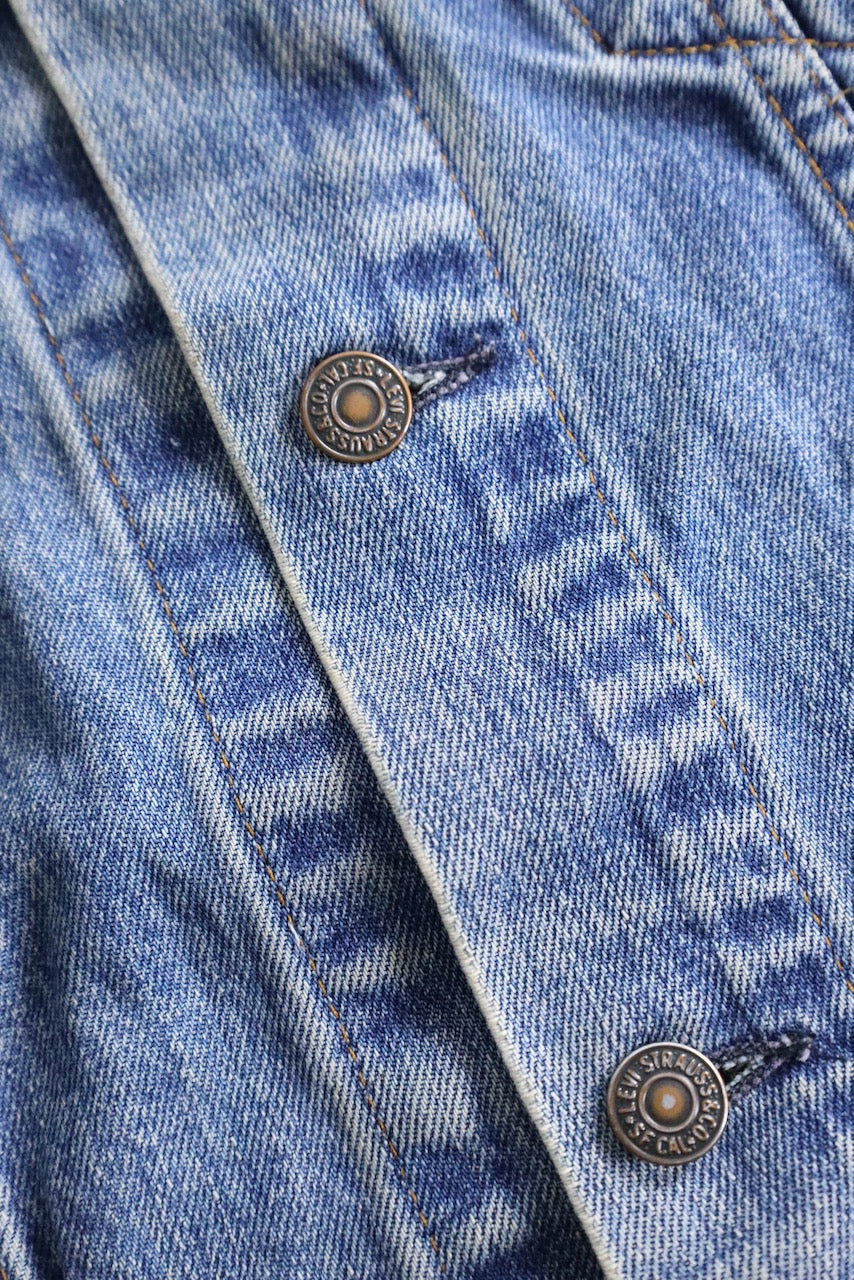 Levi's heart patch denim jacket blue