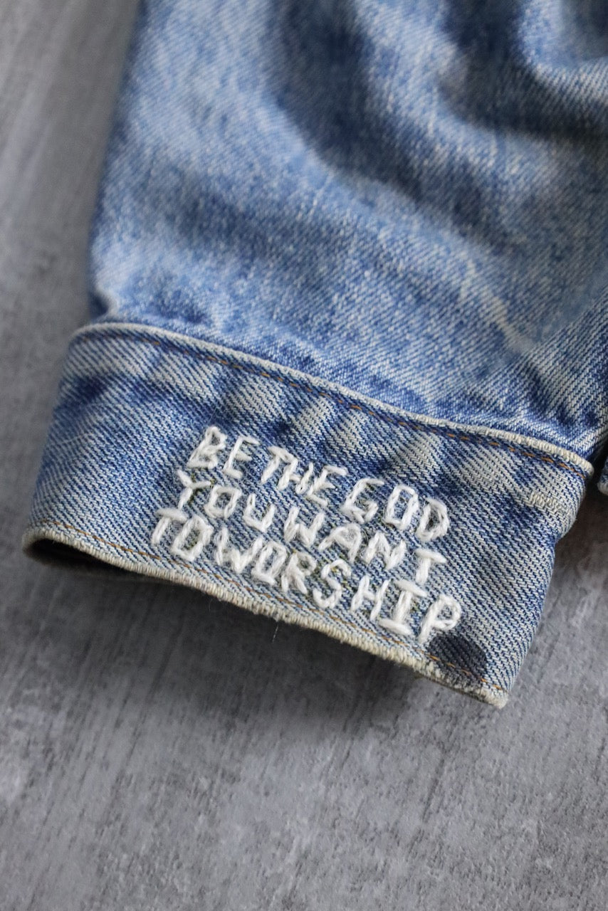 Levi's heart patch denim jacket blue