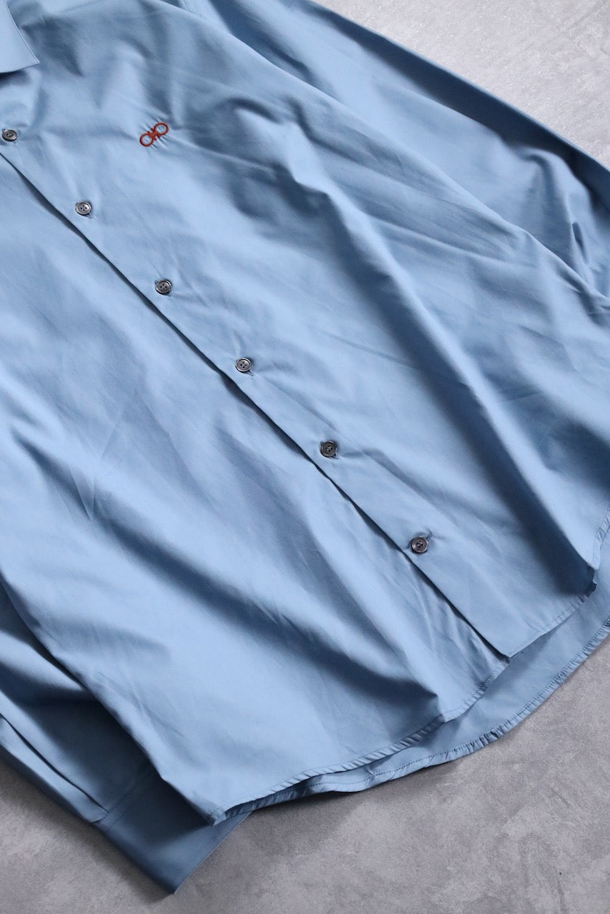 ferragamo one point design shirt blue