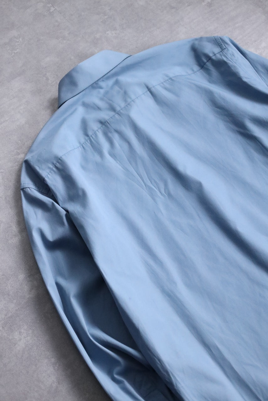 ferragamo one point design shirt blue