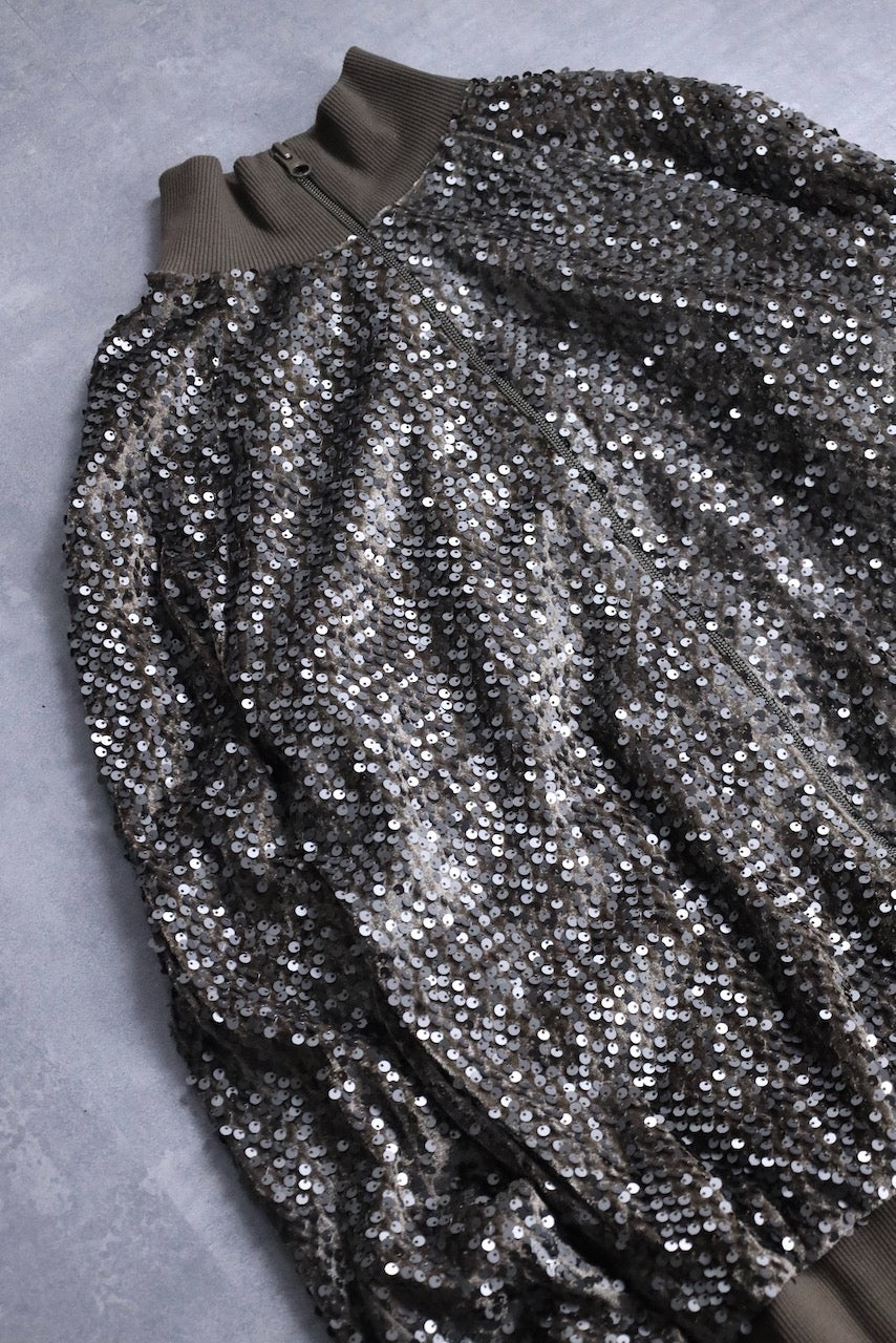 sequins jog top brown