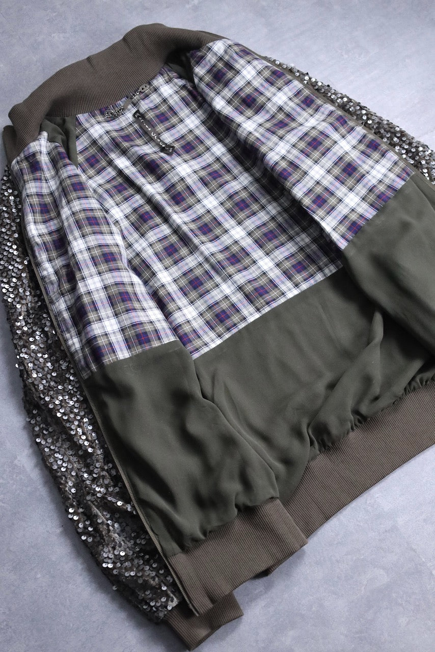 sequins jog top brown