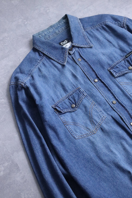 Dolce & Gabbana denim shirt indigo blue