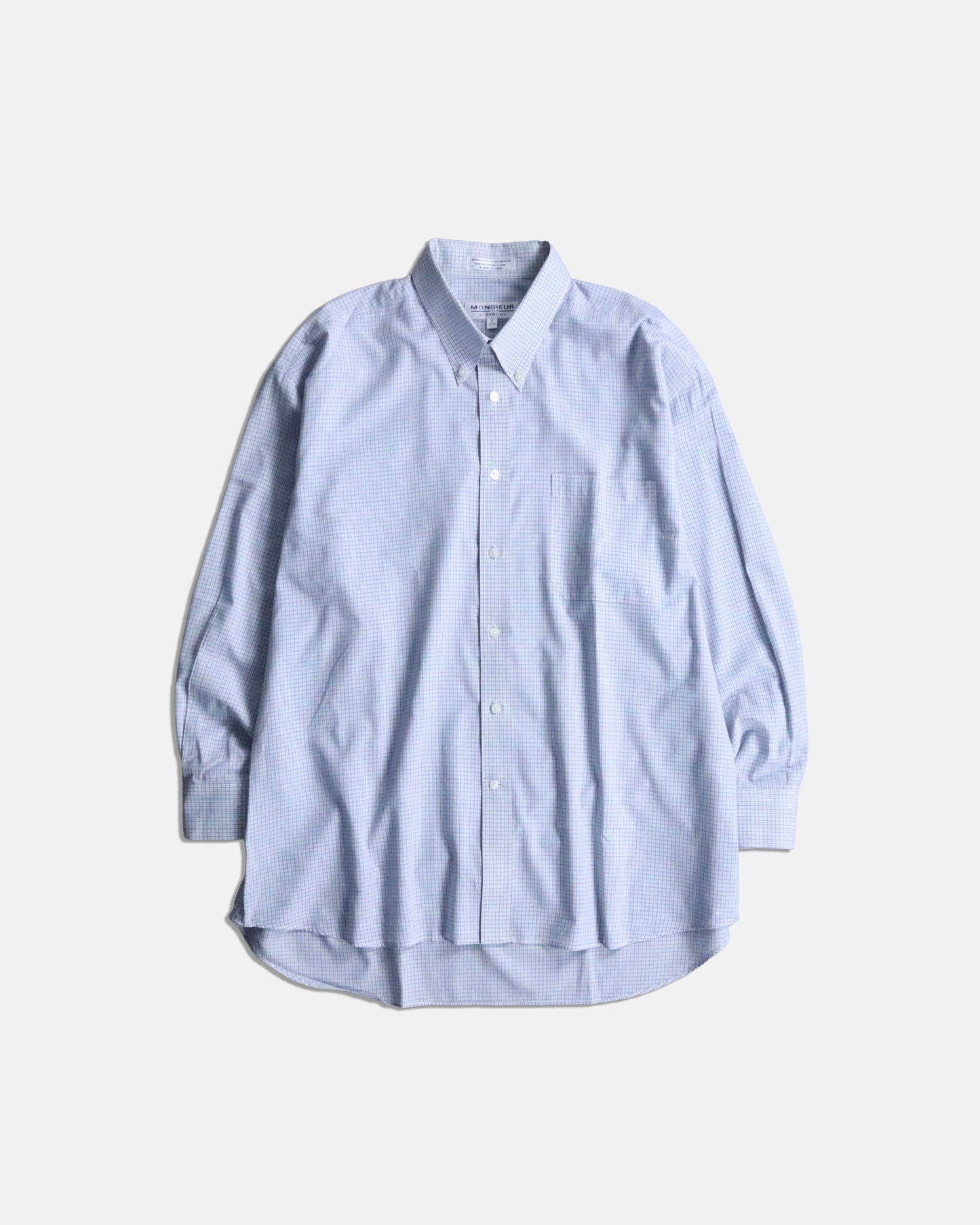 GIVENCHY graph check shirt blue
