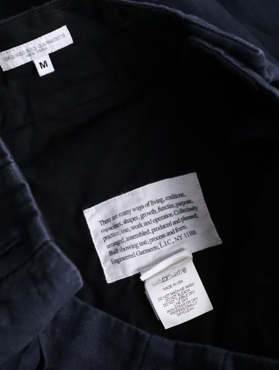 ENCINEERED GARMENTS 2tuck linen wide pants black