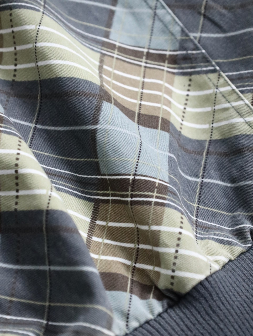 design check cotton hooded jacket multi