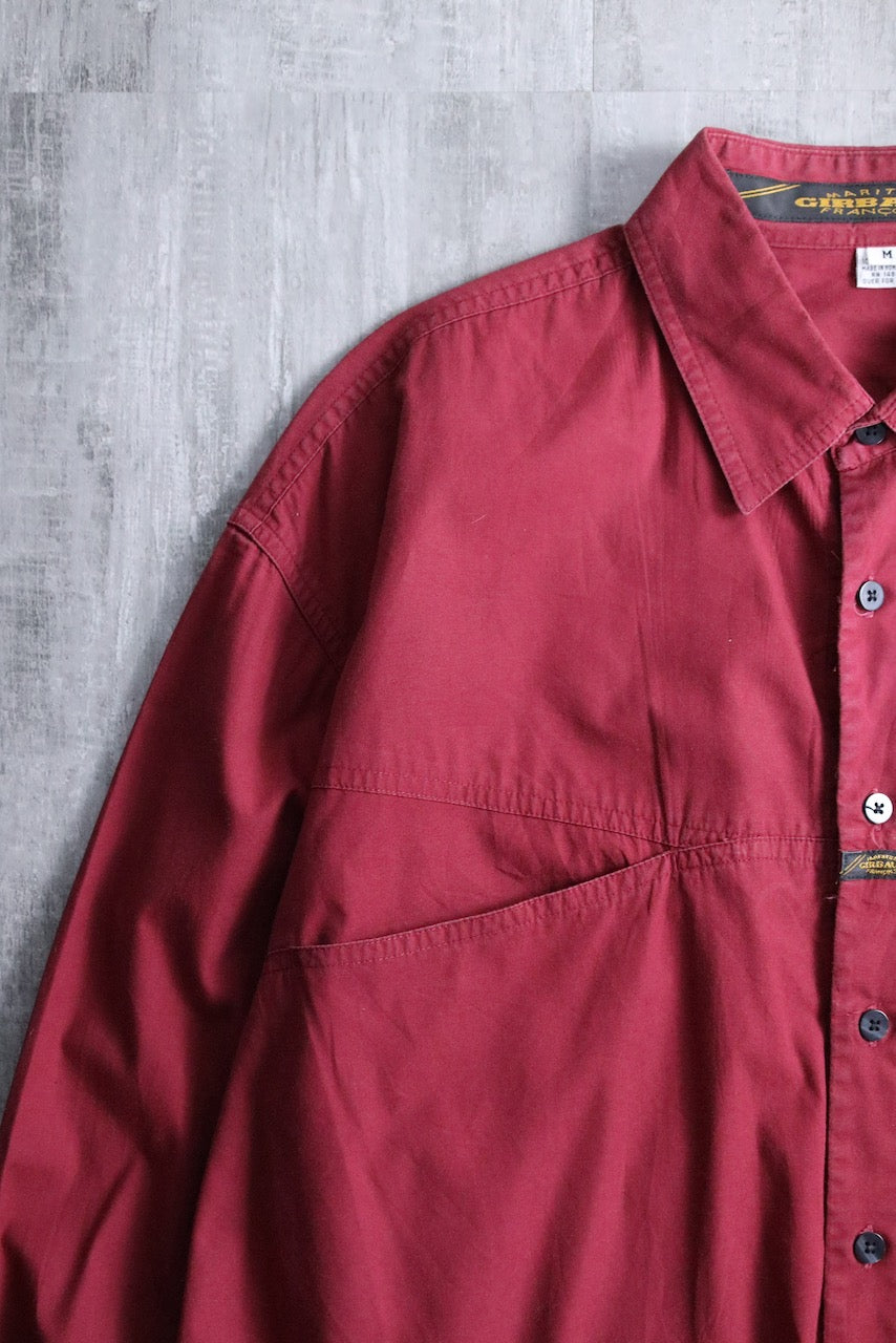 90's Marithe + Francois Girbaud shirt red