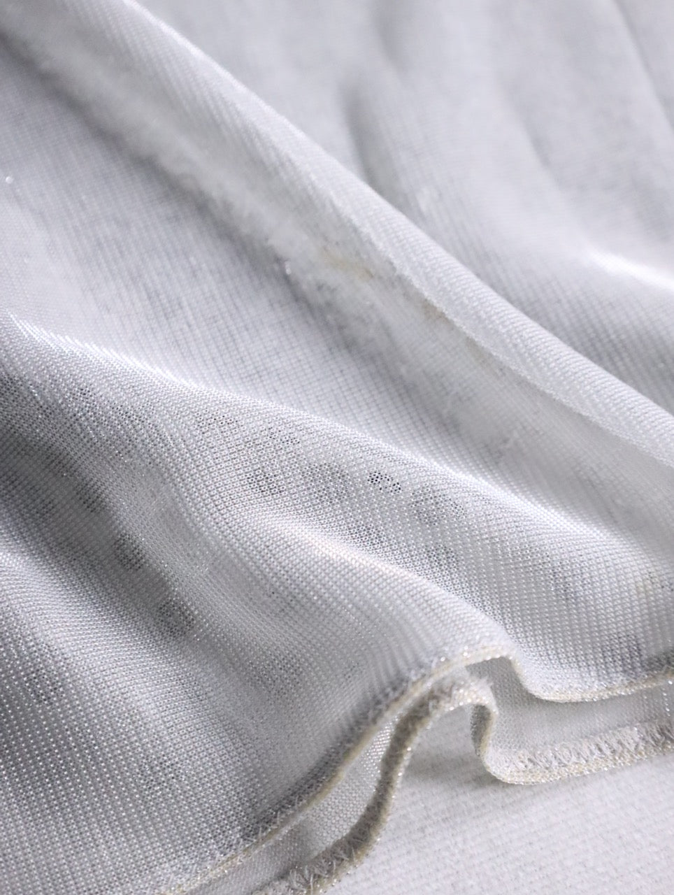 EMPORIO ARMANI sequin tank top white-gray