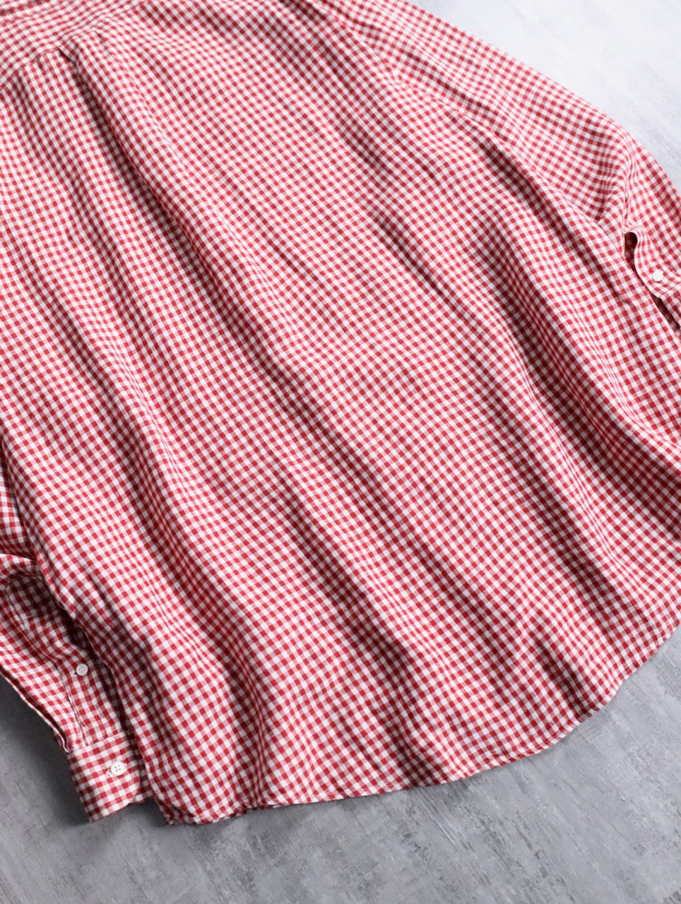 Ralph Lauren linen gingham check shirt red-white