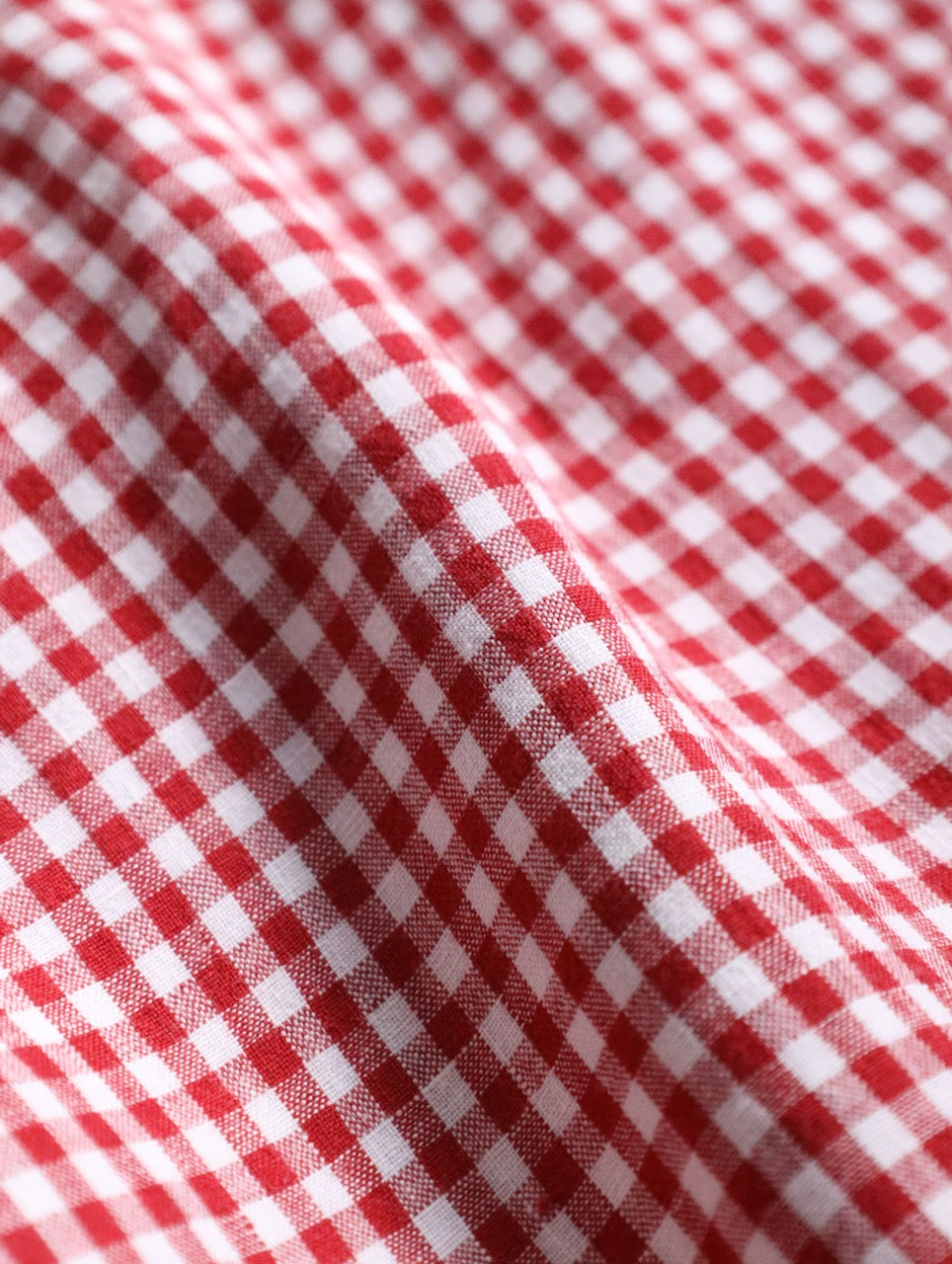 Ralph Lauren linen gingham check shirt red-white