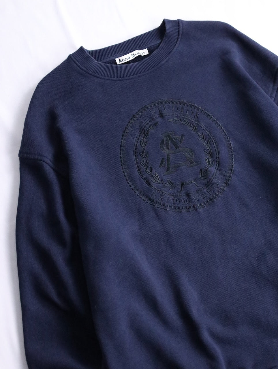 Acne studios logo sweatshirt navy