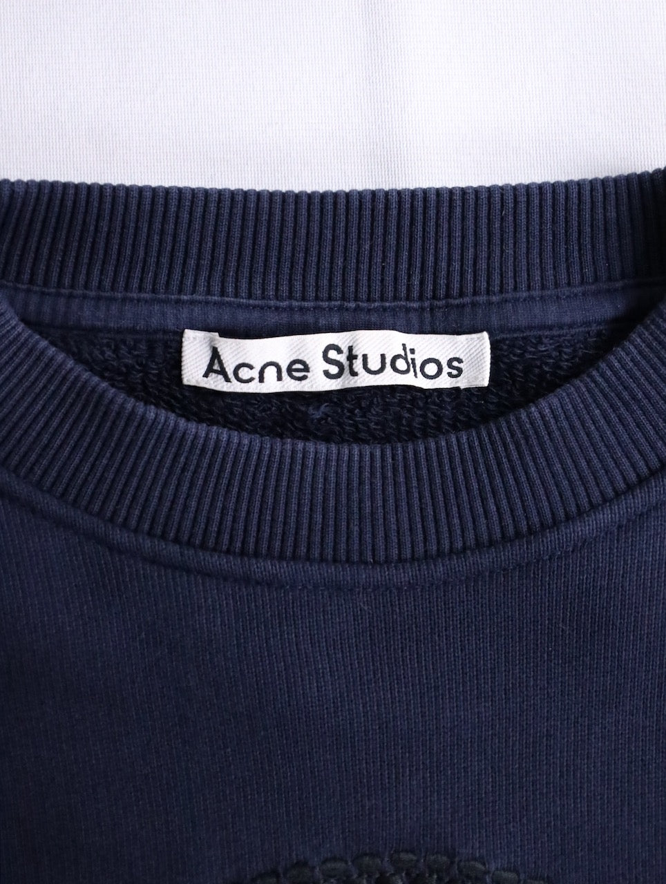 Acne studios logo sweatshirt navy