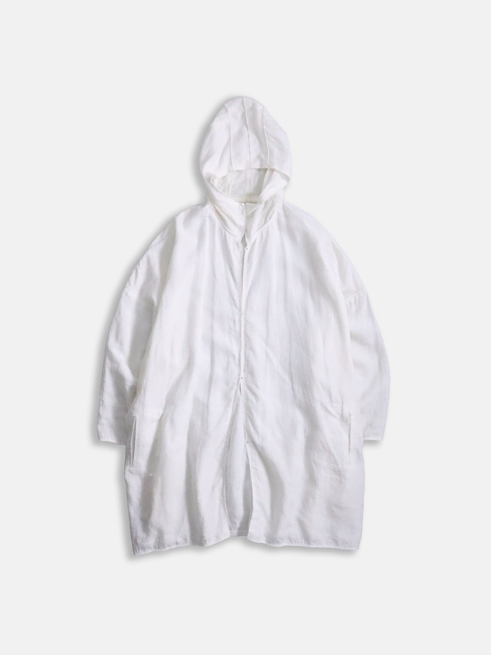 B yohji yamamoto linen shrit hoodie white
