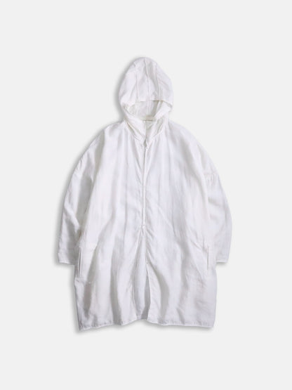 B yohji yamamoto linen shrit hoodie white