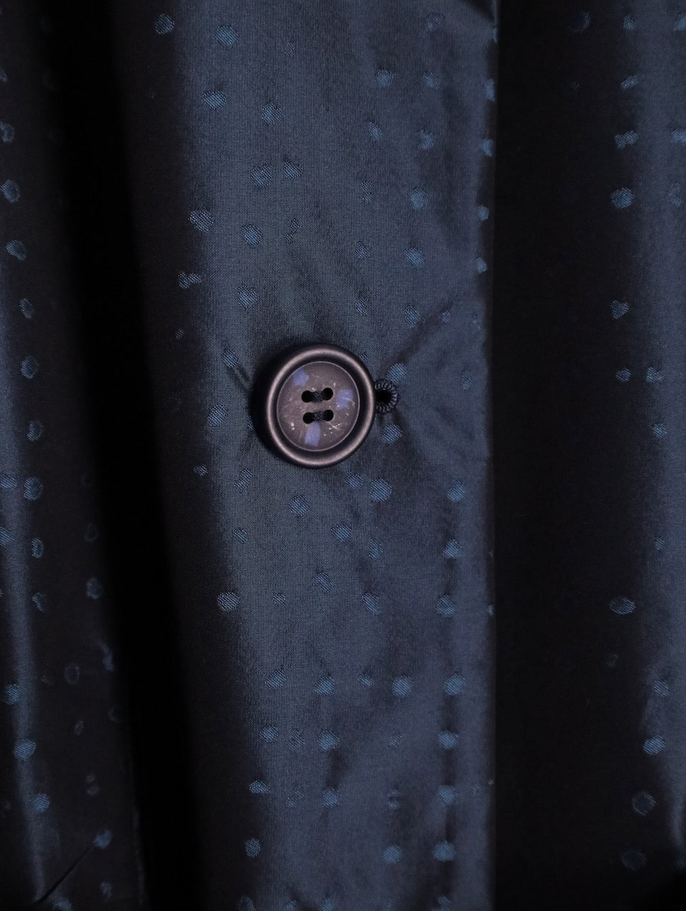ISSEY MIYAKE silk middle coat tamamushi blue