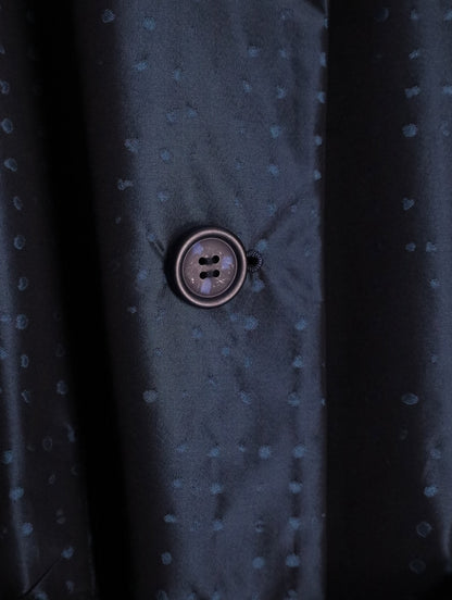 ISSEY MIYAKE silk middle coat tamamushi blue