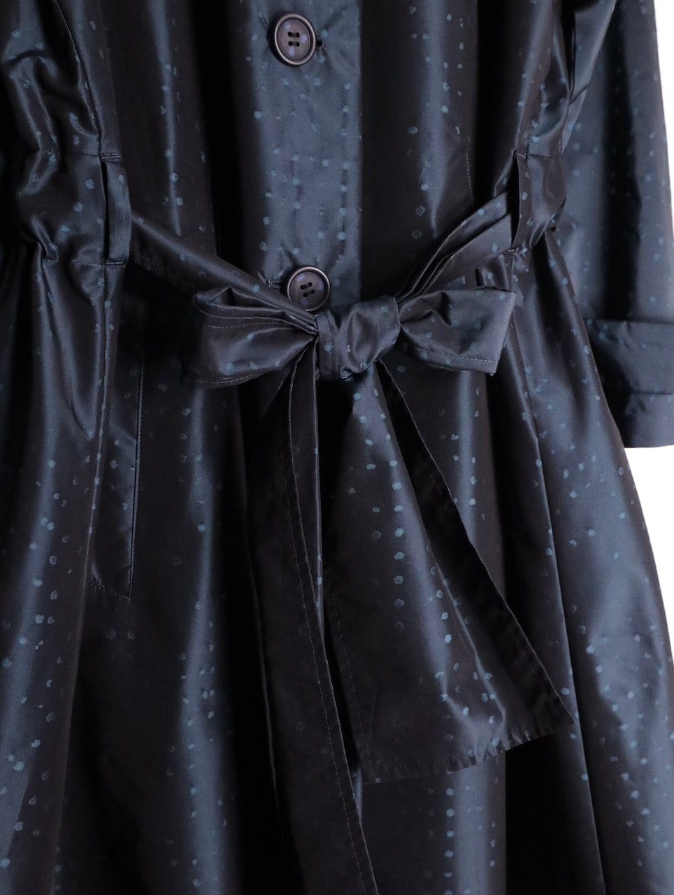 ISSEY MIYAKE silk middle coat tamamushi blue