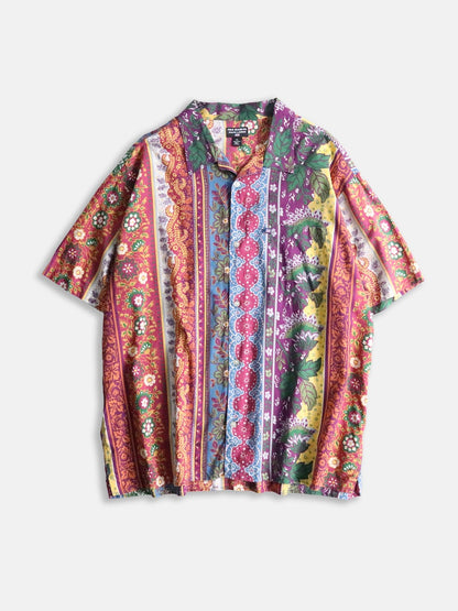 90-00s POLO JEANS botanical pattern open collar shirt multi