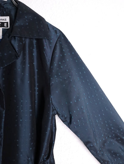 ISSEY MIYAKE silk middle coat tamamushi blue