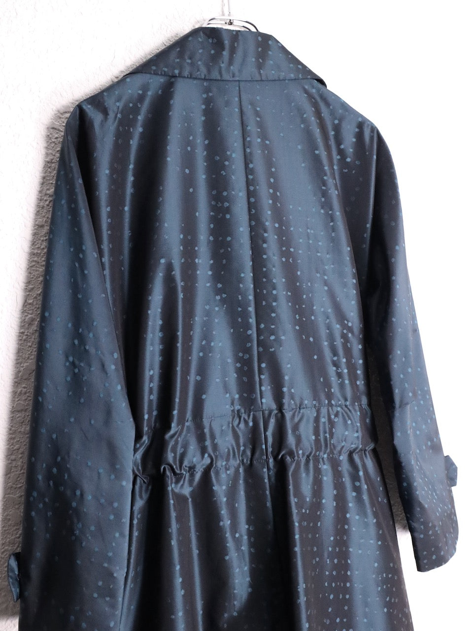 ISSEY MIYAKE silk middle coat tamamushi blue