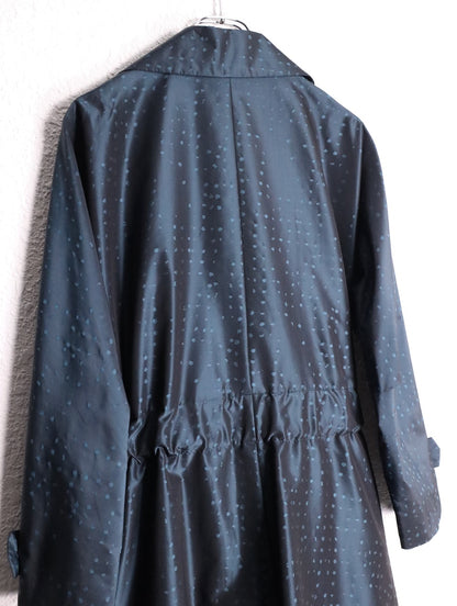 ISSEY MIYAKE silk middle coat tamamushi blue