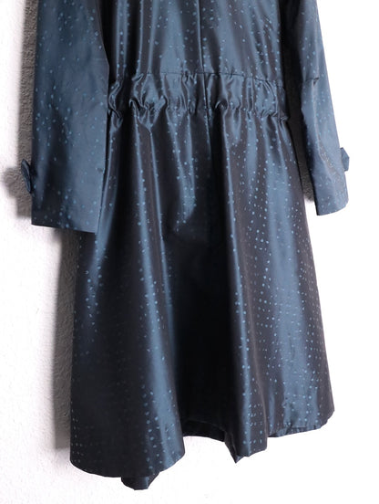 ISSEY MIYAKE silk middle coat tamamushi blue