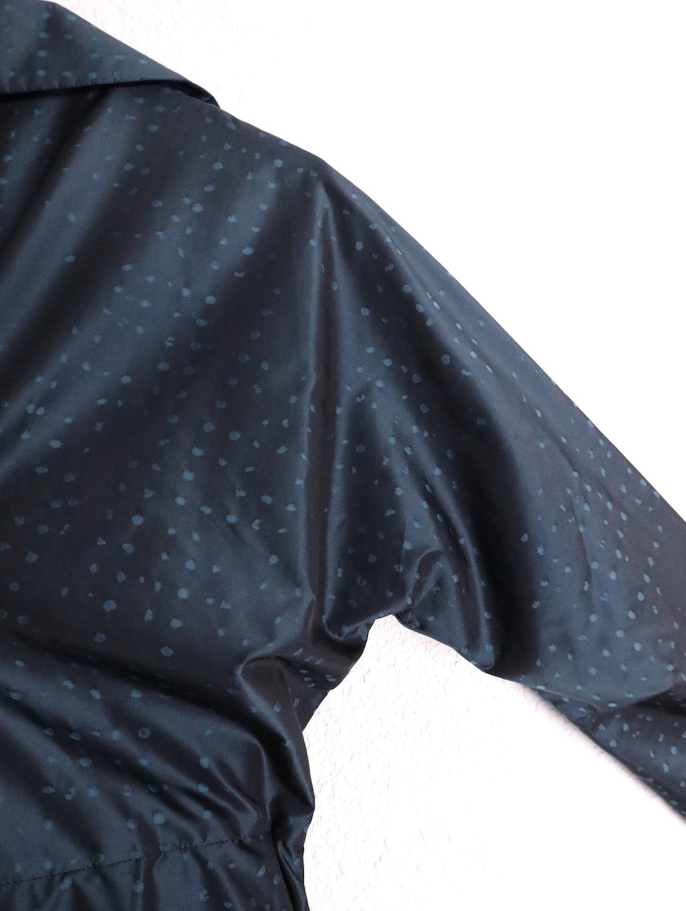 ISSEY MIYAKE silk middle coat tamamushi blue