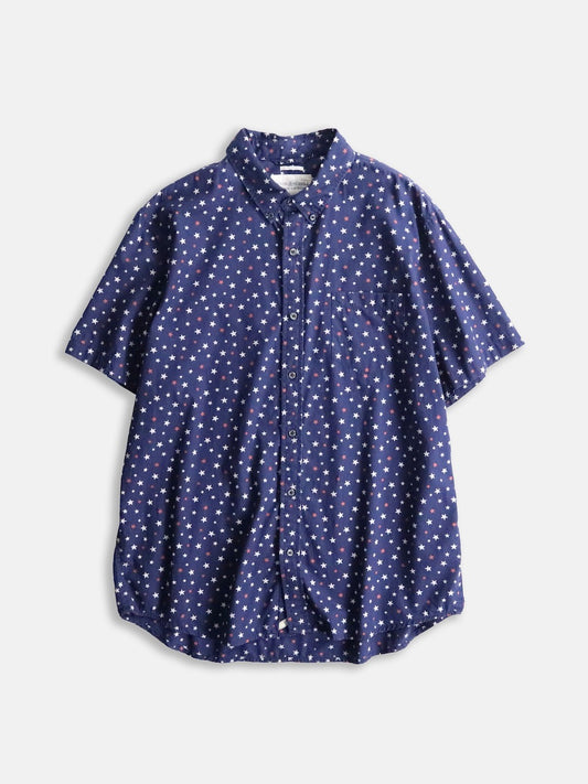 Ralph Rarren S/S star pattern shirt navy-white-red