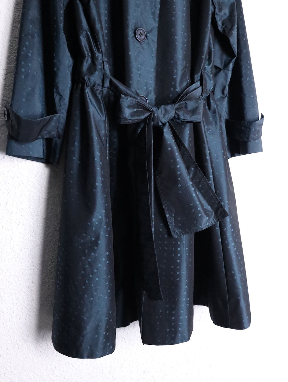 ISSEY MIYAKE silk middle coat tamamushi blue