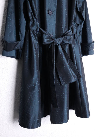 ISSEY MIYAKE silk middle coat tamamushi blue