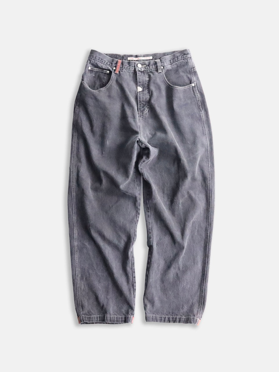 90-00s buggy denim pants black