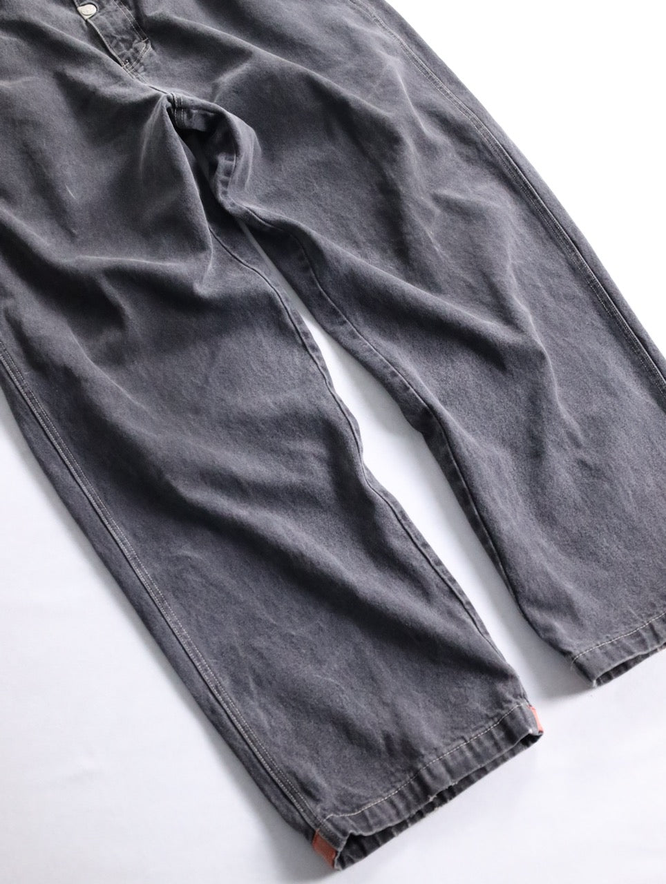 90-00s buggy denim pants black