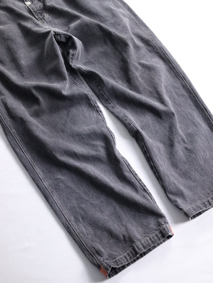 90-00s buggy denim pants black