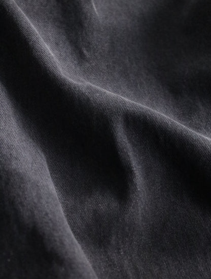 90-00s buggy denim pants black