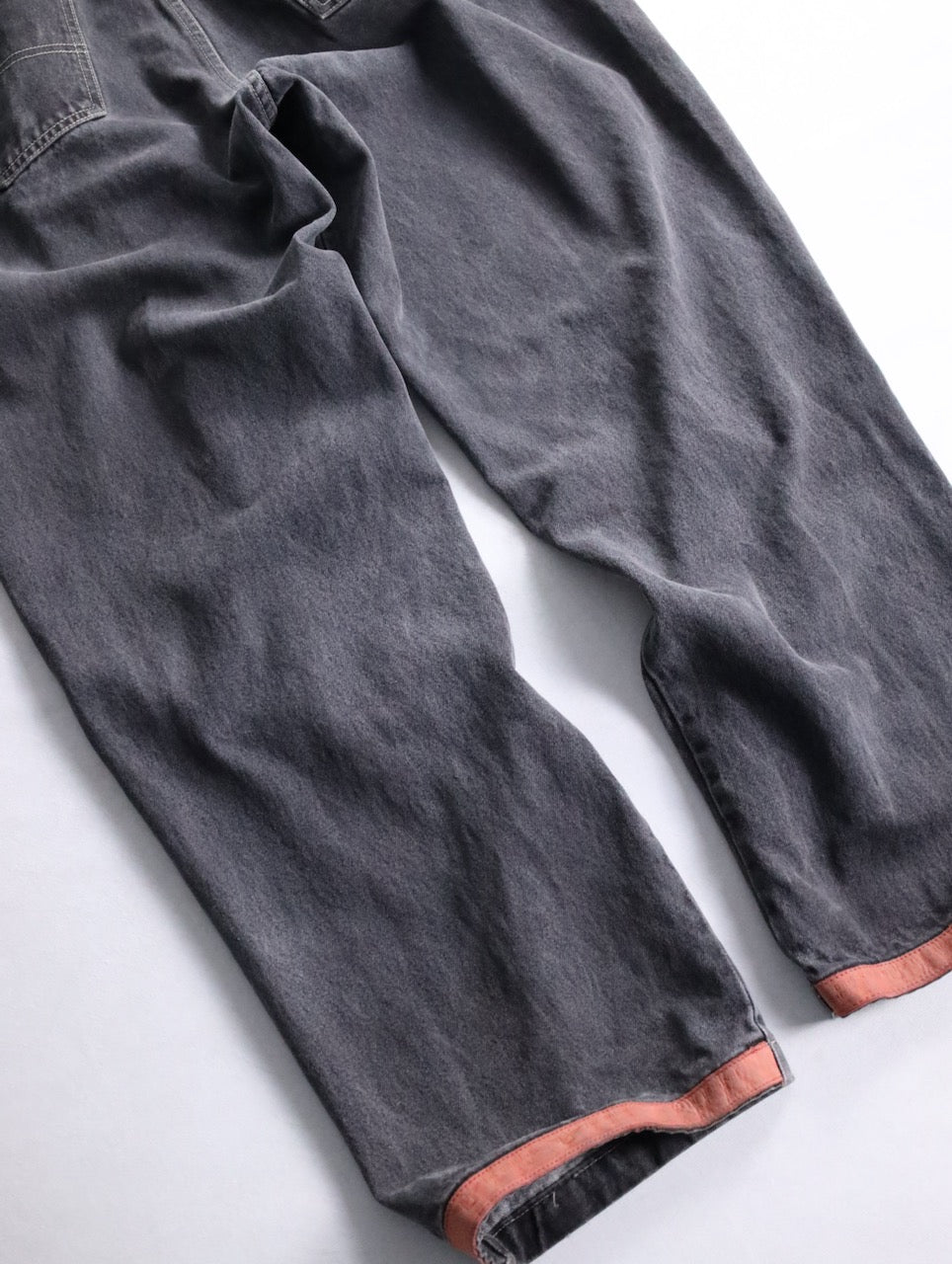 90-00s buggy denim pants black