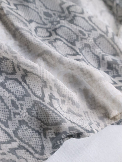 OLD NAVY python pattern sheer shirt ivory-gray