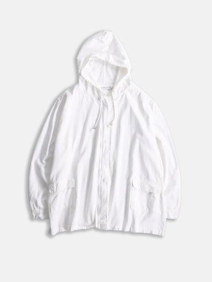 cotton hooded jacket white