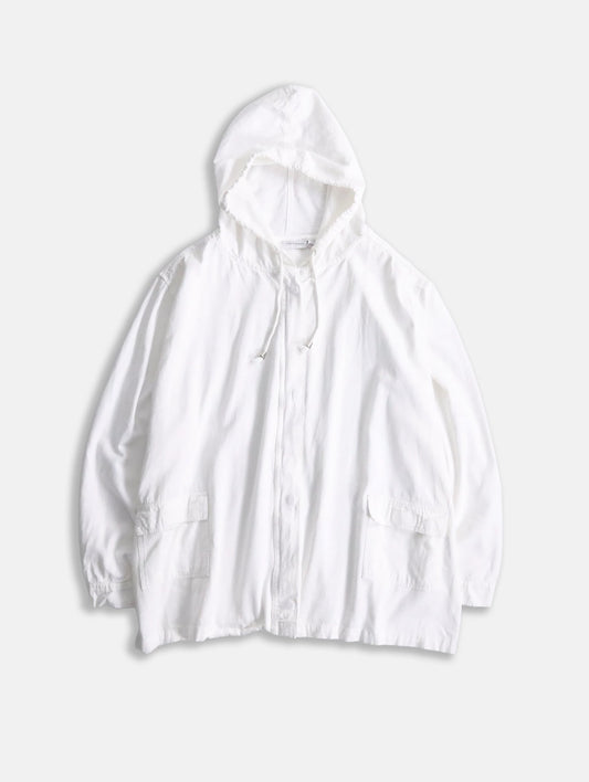 cotton hooded jacket white