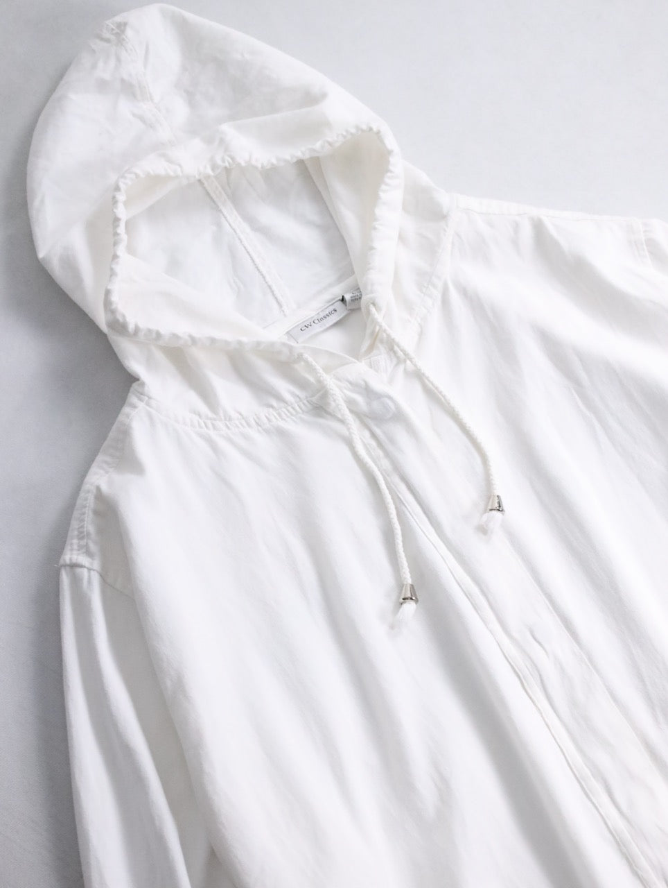 cotton hooded jacket white
