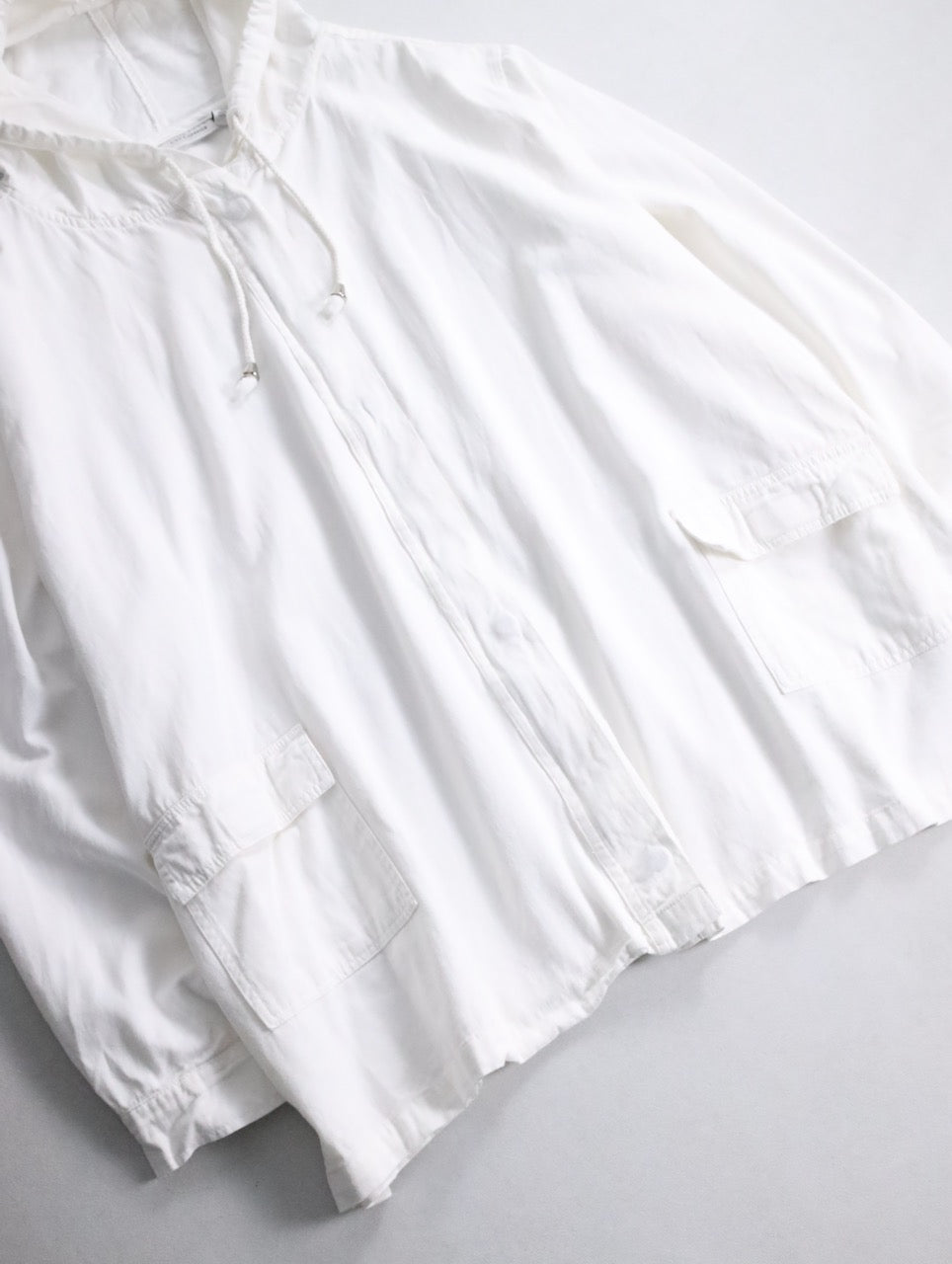 cotton hooded jacket white