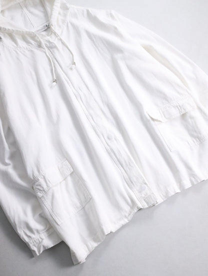 cotton hooded jacket white