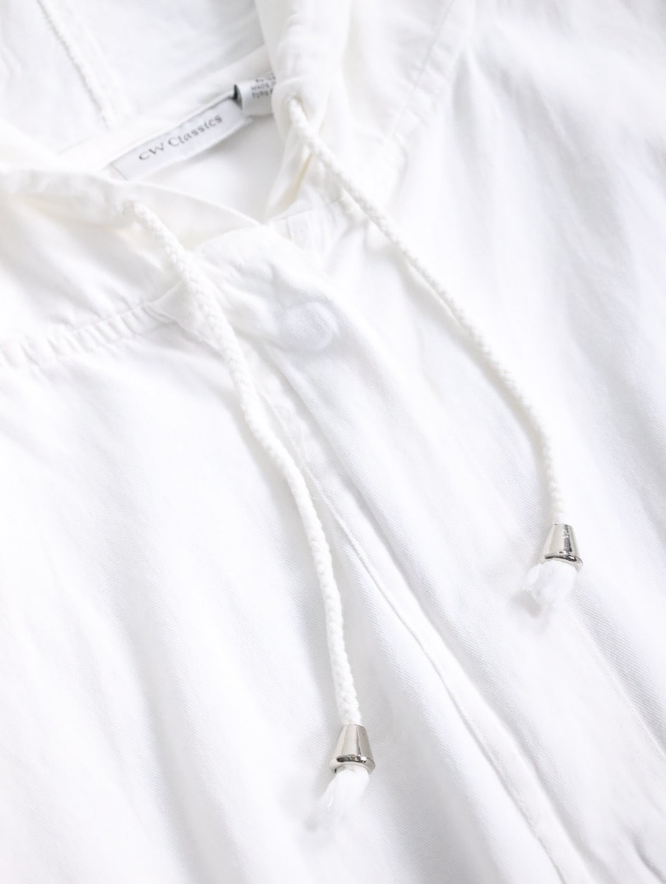 cotton hooded jacket white