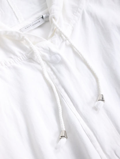 cotton hooded jacket white