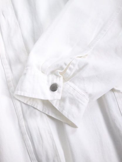 cotton hooded jacket white
