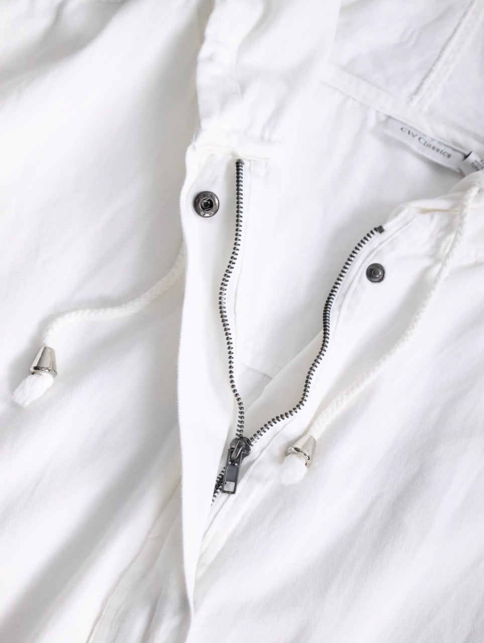 cotton hooded jacket white